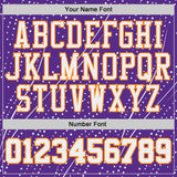 Custom Purple White-Bay Orange Gradient Dot Round Neck Sublimation Basketball Uniform Jersey