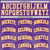 Custom Purple White-Bay Orange Gradient Dot Round Neck Sublimation Basketball Uniform Jersey