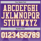 Custom Purple White-Bay Orange Gradient Dot Round Neck Sublimation Basketball Uniform Jersey