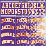 Custom Purple White-Bay Orange Gradient Dot Round Neck Sublimation Basketball Uniform Jersey