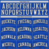 Custom Thunder Blue White-Black Winter Snowflake Gradient Round Neck Sublimation Basketball Uniform Jersey