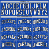 Custom Thunder Blue White-Black Winter Snowflake Gradient Round Neck Sublimation Basketball Uniform Jersey