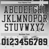 Custom Gray Black-White Winter Snowflake Round Neck Sublimation Basketball Uniform Jersey