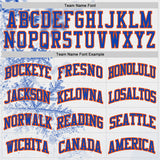 Custom White Thunder Blue Orange Black-Yellow Winter Snowflake Round Neck Sublimation Basketball Uniform Jersey