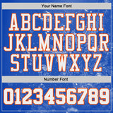 Custom Thunder Blue White Orange Black-Yellow Winter Snowflake Round Neck Sublimation Basketball Uniform Jersey