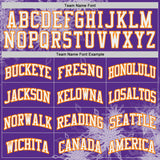 Custom Purple White-Bay Orange Winter Snowflake Round Neck Sublimation Basketball Uniform Jersey