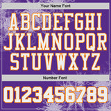 Custom Purple White-Bay Orange Winter Snowflake Round Neck Sublimation Basketball Uniform Jersey