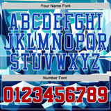 Custom Blue Red White-Thunder Blue Glacier Mountain Geometric Round Neck Sublimation Basketball Uniform Jersey