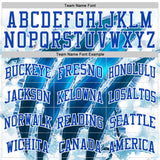 Custom White Red-Thunder Blue Winter Ice Round Neck Sublimation Basketball Uniform Jersey