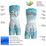 Custom Lakes Blue White-Black Music Street Graffiti Round Neck Sublimation Basketball Uniform Jersey