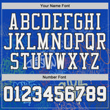 Custom Blue White-Black Hiphop Street Graffiti Round Neck Sublimation Basketball Uniform Jersey