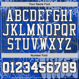 Custom Blue White-Black Hiphop Street Graffiti Round Neck Sublimation Basketball Uniform Jersey
