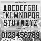 Custom Gray Black-White Paisley Bandana Patchwork Round Neck Sublimation Basketball Uniform Jersey