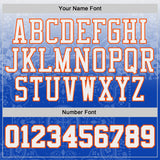 Custom Blue White Orange Black-Yellow Gradient Bandana Paisley Round Neck Sublimation Basketball Uniform Jersey