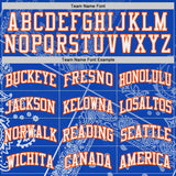Custom Blue White Orange Black-Yellow Paisley Bandana Round Neck Sublimation Basketball Uniform Jersey