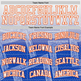 Custom Blue White Orange Black-Yellow Gradient Bandana Paisley Round Neck Sublimation Basketball Uniform Jersey