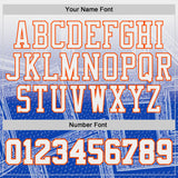Custom Blue White Orange Black-Yellow Gradient Bandana Paisley Round Neck Sublimation Basketball Uniform Jersey