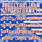 Custom Blue White Orange Black-Yellow Paisley Bandana Round Neck Sublimation Basketball Uniform Jersey