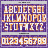 Custom Purple White-Bay Orange Paisley Bandana Round Neck Sublimation Basketball Uniform Jersey