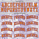 Custom White Bay Orange-Purple Paisley Bandana Round Neck Sublimation Basketball Uniform Jersey