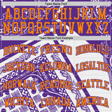 Custom Purple-Bay Orange Paisley Bandana Patchwork Round Neck Sublimation Basketball Uniform Jersey