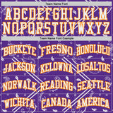 Custom Purple White-Bay Orange Paisley Bandana Patchwork Round Neck Sublimation Basketball Uniform Jersey