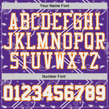 Custom Purple White-Bay Orange Paisley Bandana Patchwork Round Neck Sublimation Basketball Uniform Jersey