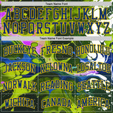 Custom Green US Navy Blue-Yellow Psychedelic Acid Fluid Round Neck Sublimation Basketball Uniform Jersey