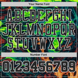 Custom Green Black Brown-White Psychedelic Acid Fluid Round Neck Sublimation Basketball Uniform Jersey