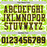 Custom White Black Neon Green-Gold Psychedelic Acid Fluid Round Neck Sublimation Basketball Uniform Jersey