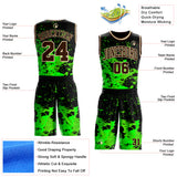 Custom Black Brown Green-Cream Psychedelic Acid Fluid Round Neck Sublimation Basketball Uniform Jersey
