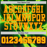 Custom Green Gold-Orange Psychedelic Acid Fluid Round Neck Sublimation Basketball Uniform Jersey