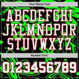 Custom Black White Green-Red Psychedelic Acid Fluid Round Neck Sublimation Basketball Uniform Jersey