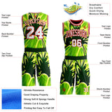 Custom Green White-Red Psychedelic Acid Fluid Round Neck Sublimation Basketball Uniform Jersey
