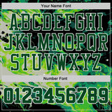 Custom Black Green-White Psychedelic Acid Fluid Round Neck Sublimation Basketball Uniform Jersey