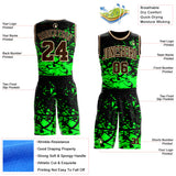 Custom Black Brown Green-Cream Psychedelic Acid Fluid Round Neck Sublimation Basketball Uniform Jersey