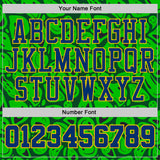 Custom Green US Navy Blue-Yellow Psychedelic Acid Fluid Round Neck Sublimation Basketball Uniform Jersey