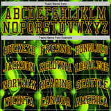 Custom Black Green-Gold Psychedelic Acid Fluid Round Neck Sublimation Basketball Uniform Jersey