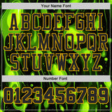 Custom Black Green-Gold Psychedelic Acid Fluid Round Neck Sublimation Basketball Uniform Jersey