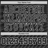 Custom Black-White Abstract Diagonal Lines Round Neck Sublimation Basketball Uniform Jersey