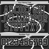 Custom Black-White Abstract Curved Lines Round Neck Sublimation Basketball Uniform Jersey