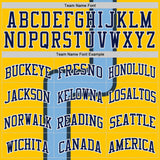 Custom Yellow Navy Blue-White Abstract Geometric Zigzag Round Neck Sublimation Basketball Uniform Jersey
