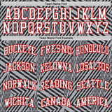 Custom Gray White Black-Red Geometric Lines Round Neck Sublimation Basketball Uniform Jersey