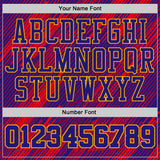 Custom Dark Purple Red-Gold Abstract Stripes Round Neck Sublimation Basketball Uniform Jersey