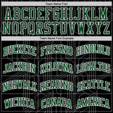 Custom Black Green-White Abstract Tech Geometric Lines Round Neck Sublimation Basketball Uniform Jersey