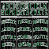 Custom Black Green-White Abstract Tech Geometric Lines Round Neck Sublimation Basketball Uniform Jersey