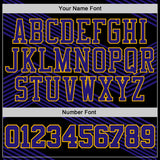 Custom Black Dark Purple-Gold Abstract Diagonal Stripes Round Neck Sublimation Basketball Uniform Jersey