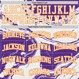 Custom White Purple-Bay Orange Marble Swirl Liquid Fluid Round Neck Sublimation Basketball Uniform Jersey