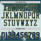 Custom Blue US Navy Blue-Yellow Brush Stroke Paint Splash Round Neck Sublimation Basketball Uniform Jersey