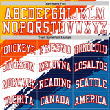 Custom White Blue Orange Yellow-Red Brush Stroke Paint Splash Round Neck Sublimation Basketball Uniform Jersey